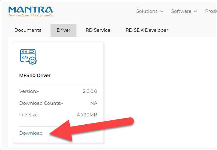 download mantra l1 driver
