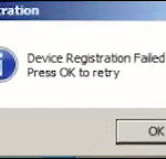 Morpho Device Registration Failed Press OK to retry
