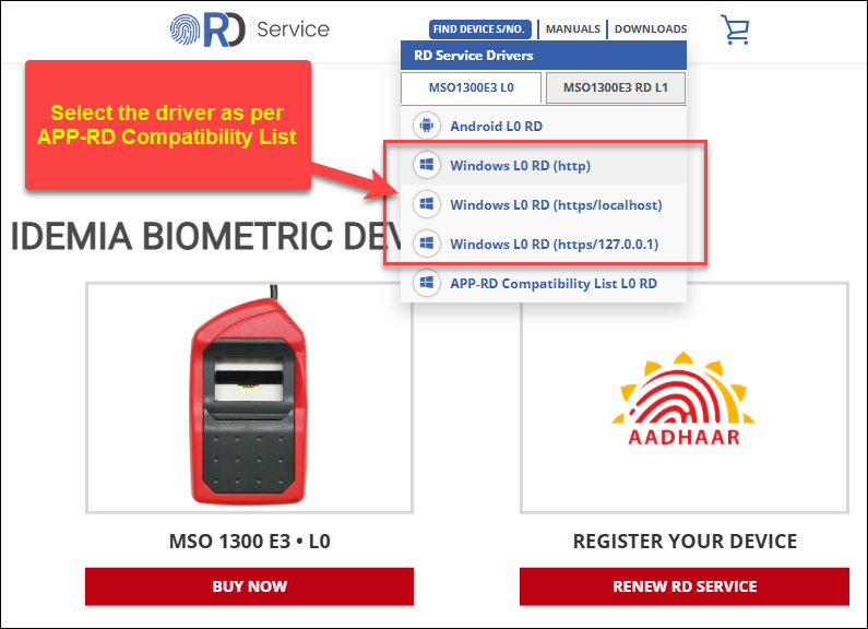 Morpho Device Registration Failed Press OK to retry