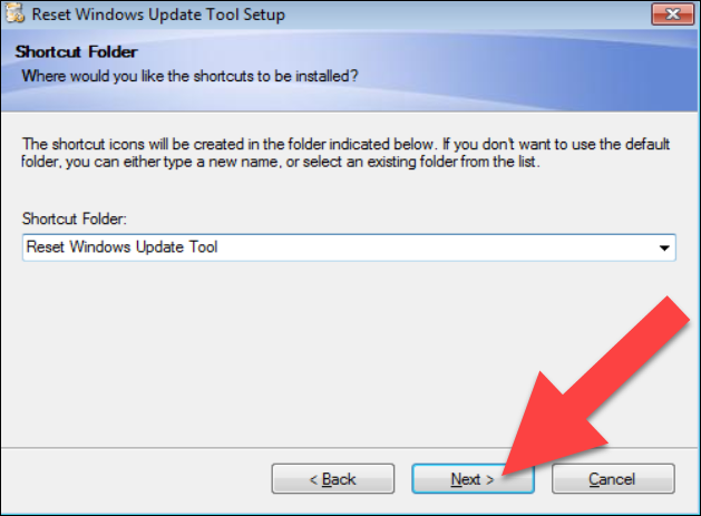 install Windows update reset tool