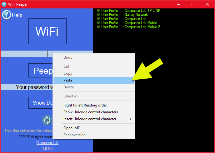 download wifi peeper, how to know wifi password through gui tool, how to know all wifi password through software